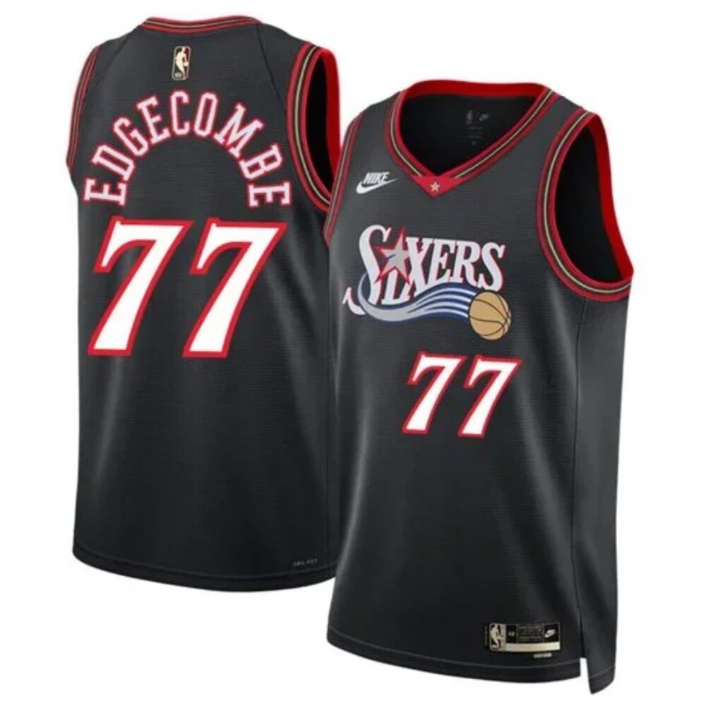 Mens V J Edgecombe Black Jersey Stitched